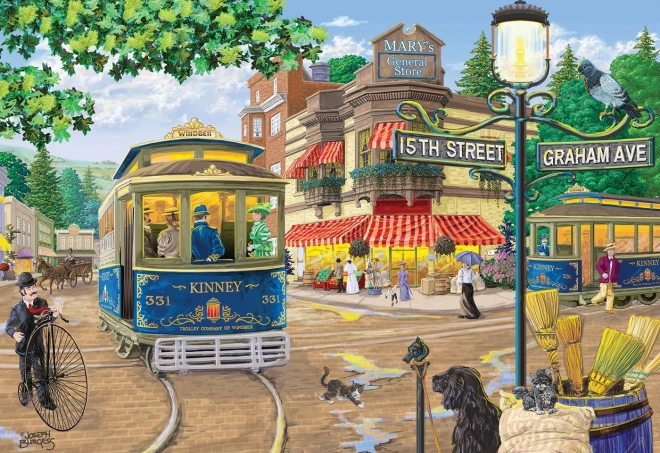 Puzzle en bois rue victorienne 2 en 1