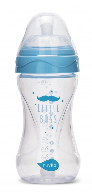 Bouteille 250ml, Bleu transparent