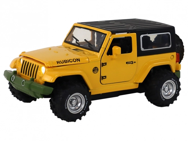 Voiture tout-terrain Traction par friction à batterie Jaune métallique 1:32