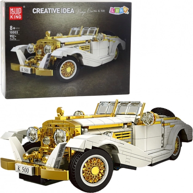 Kit de construction Retro Auto K500 blanc-or