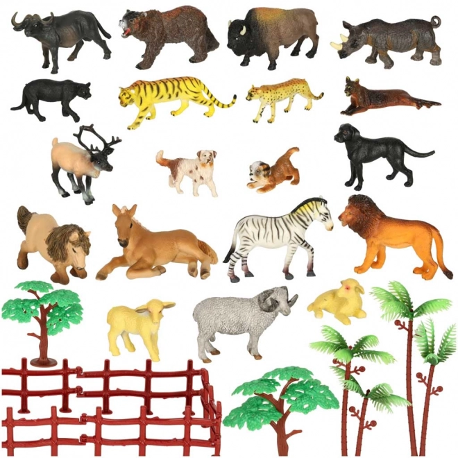 Figurines d'animaux de zoo - 31 pièces