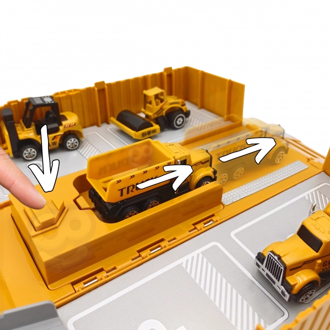 Woopie ensemble de construction avec camion 6en1 avec grue et accessoires