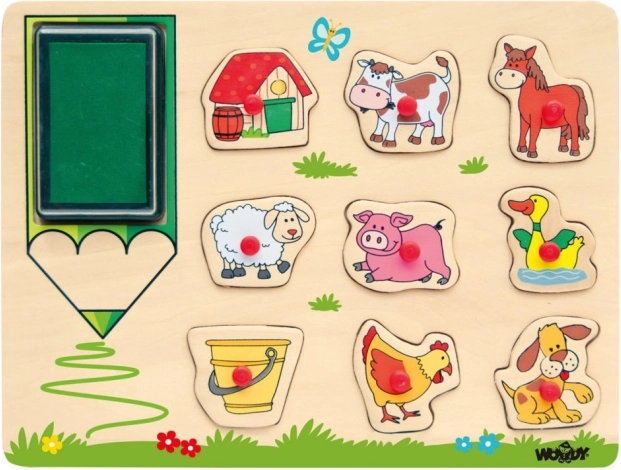Tampons et puzzle 2 en 1 – ferme