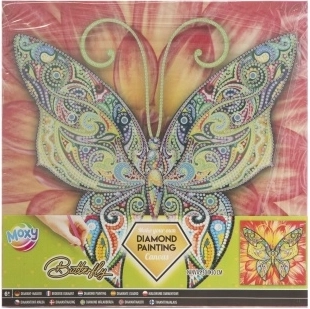 Peinture diamant GRAFIX papillon 30 × 30 cm sur cadre en bois