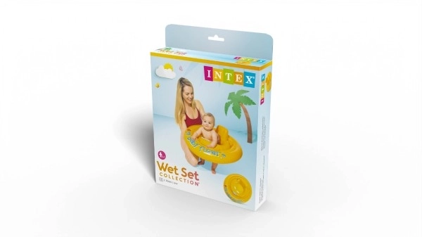 Bouée bébé gonflable +- 70cm en boîte 6-12m