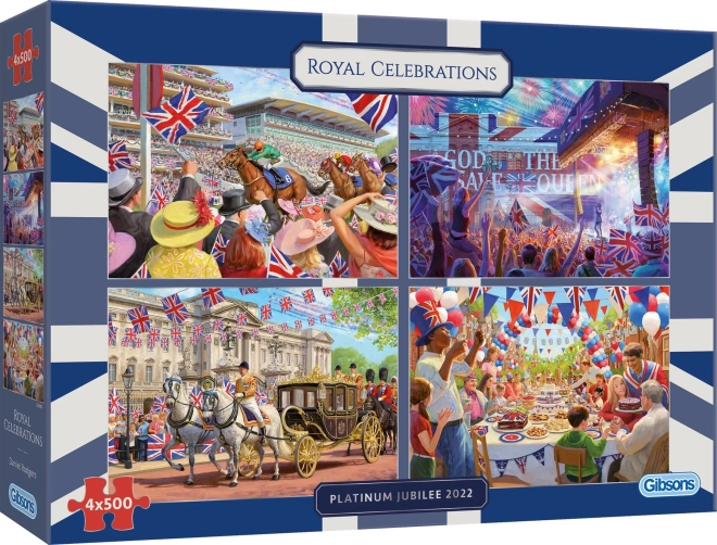 GIBSONS Célébrations royales puzzle 4×500 pièces