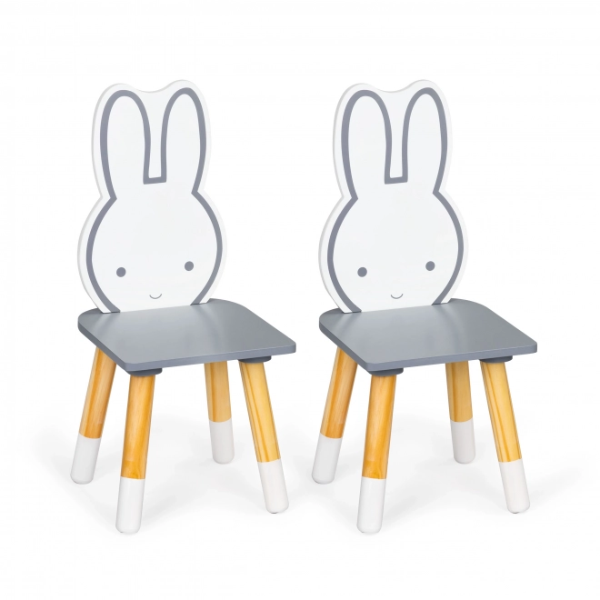 Table et chaise enfants avec motif lapin, ensemble de meubles Ecotoys