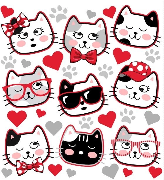 Motif de chats mignons