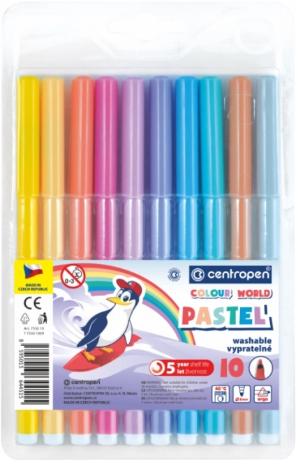 CENTROPEN Feutres PASTEL 10 couleurs