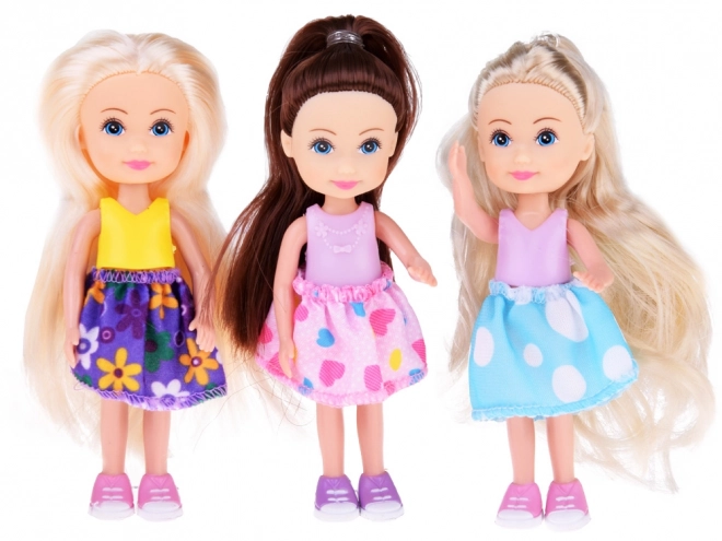 Belles mini-poupées 12 cm ensemble de 6 pièces