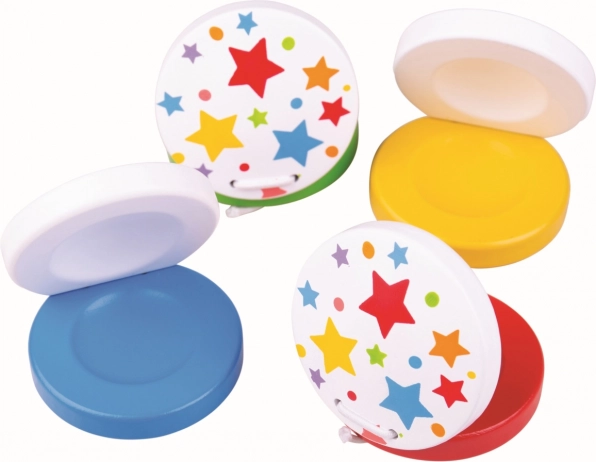bigjigs toys castagnettes avec étoiles – bleu