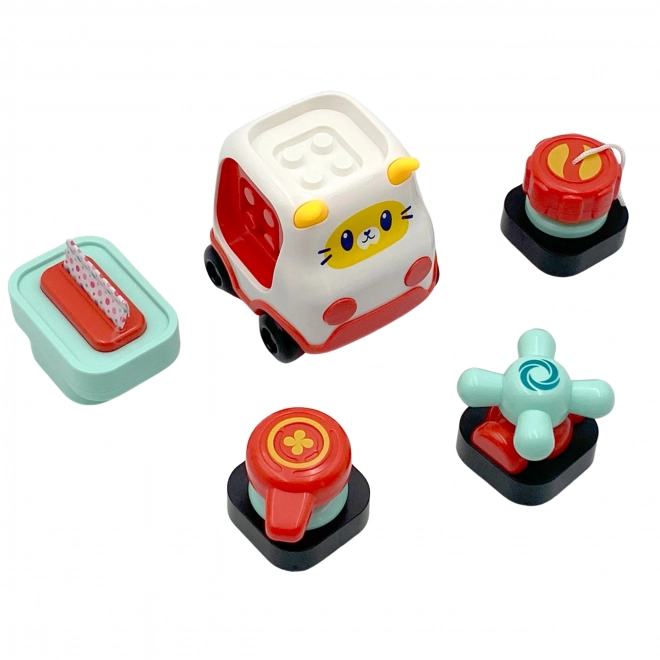 Voiture de construction Montessori chat