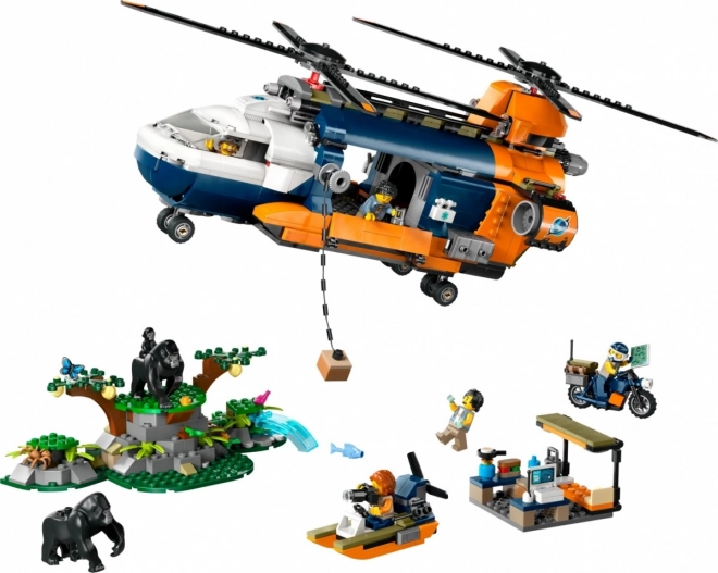 LEGO City 60437 Hélicoptère pour l'exploration de la jungle au camp de base