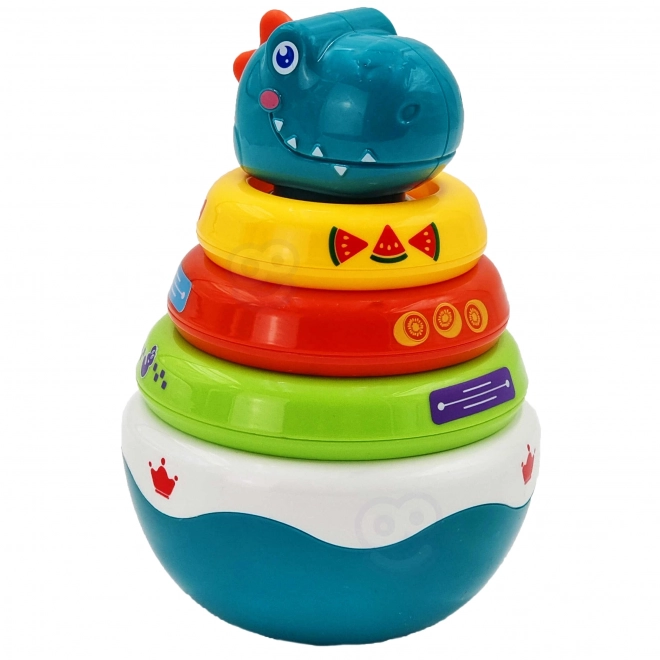 Woopie Jouet sensoriel pour bébés Dino empilage