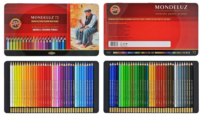 Crayons aquarelle Mondeluz 72 pcs