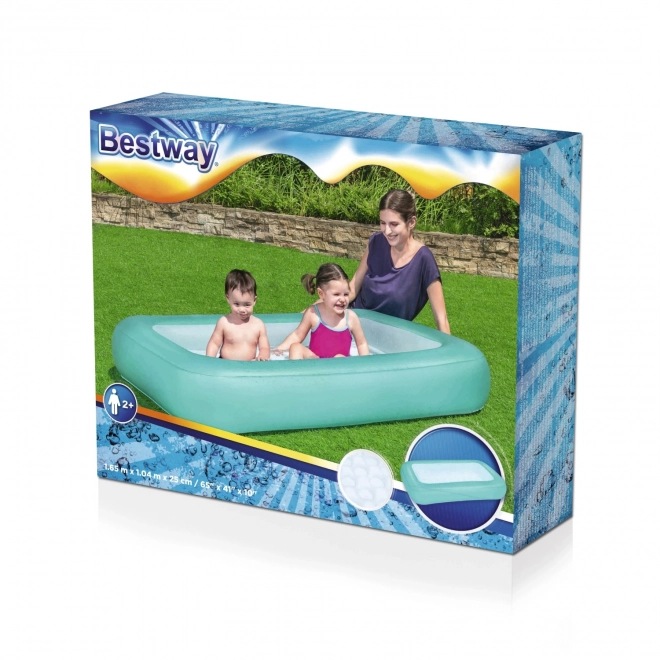 BESTWAY Piscine rectangulaire gonflable pour enfants 2+ 165x104x25cm + fond gonflable