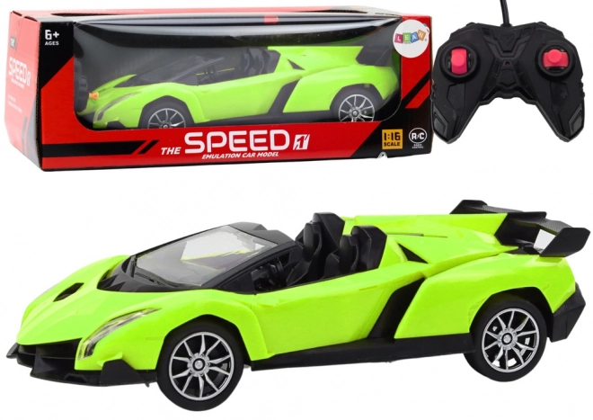 Voiture de Sport Verte Télécommandée 1:18
