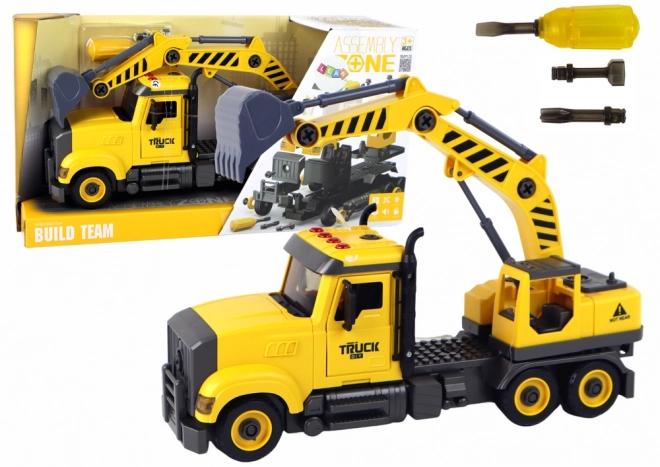 Chariot pliant avec grue jaune