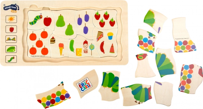 Petit Puzzle en Bois Pyramidal - Chenille Gourmande