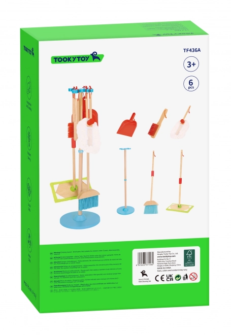 Ensemble de nettoyage en bois pour enfants Tooky Toy