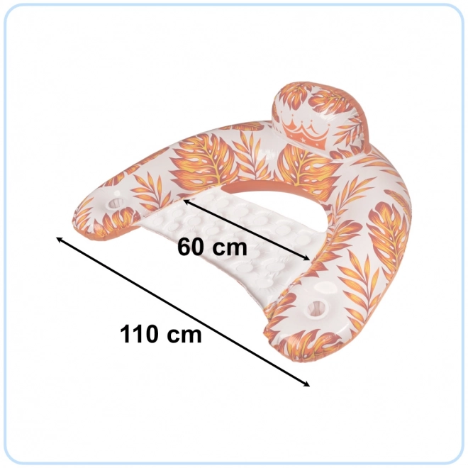 Matelas gonflable avec fauteuil pour l'eau orange
