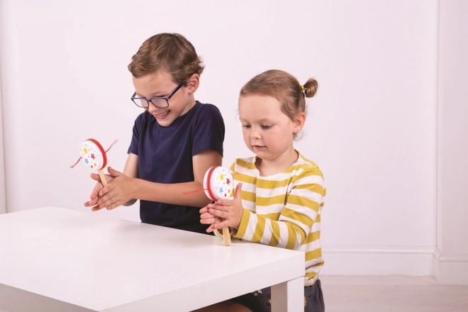 Bigjigs Toys Tambour en bois étoiles 1 pièce