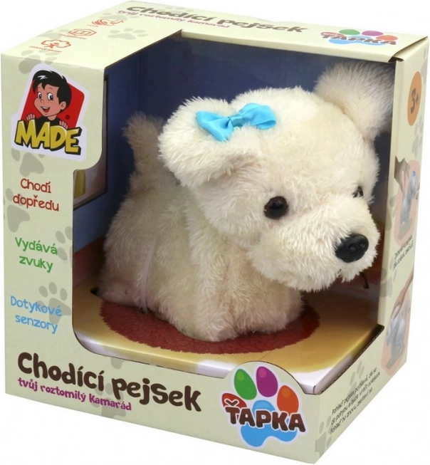 Chien en peluche marchant 15 cm