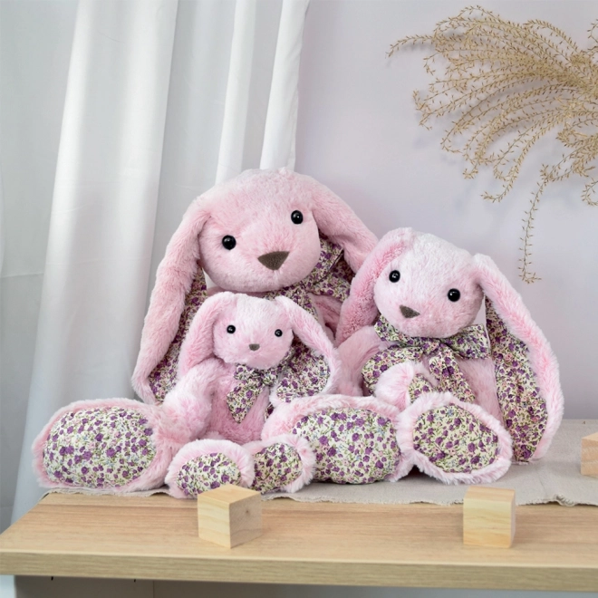 Doudou Histoire d'Ours Peluche lapin rose 25 cm