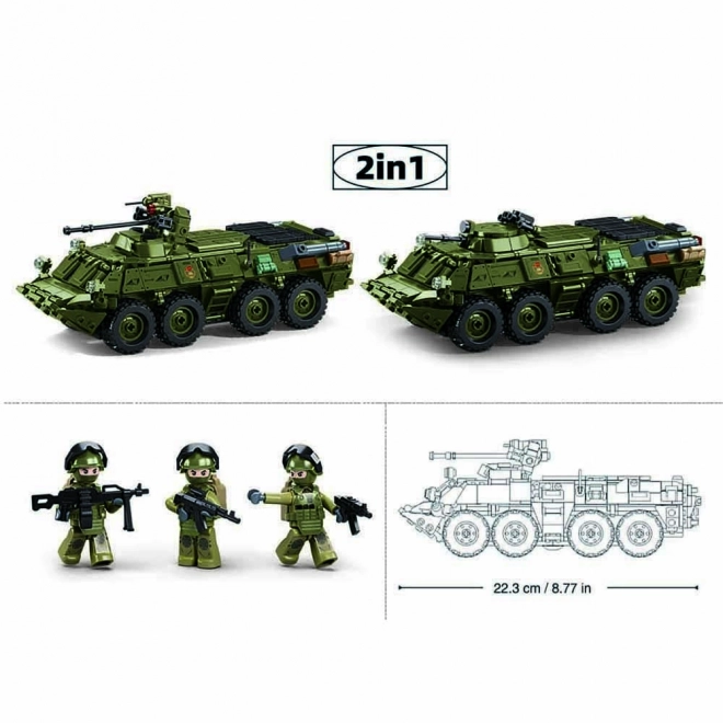 Kit de construction char BTR-80AS IFV de Sluban à l'échelle 1:35