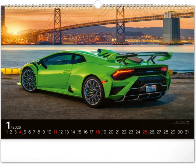 Calendrier mural Voitures Rapides 2026