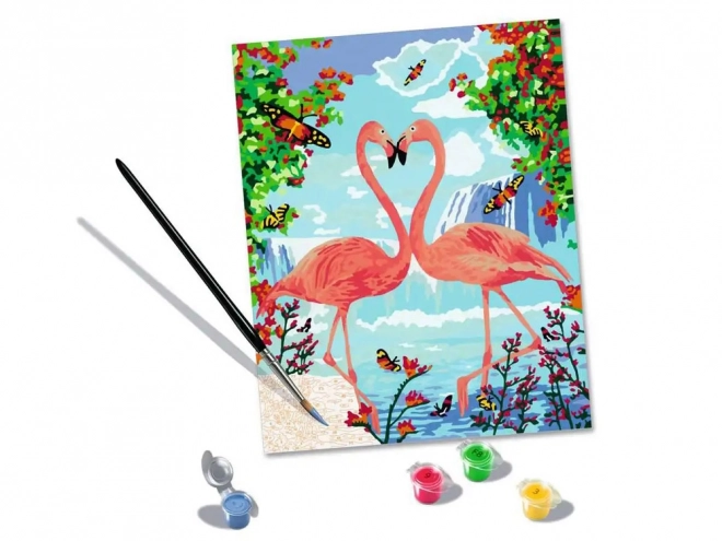 Peinture par numéros - Flamants amoureux