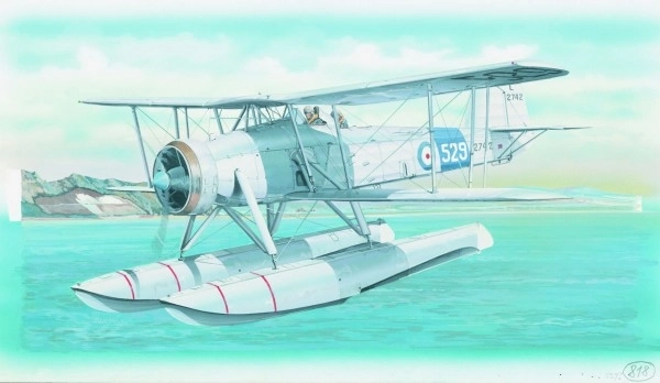 Maquette Fairey Swordfish Mk.2 26,4x29cm dans boîte 34x19x5,5cm