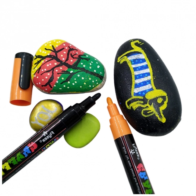Ensemble de marqueurs acryliques couleurs intenses 12 pcs