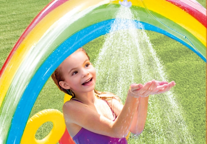 Grand centre aquatique avec toboggan 297 x 193 x 135 cm