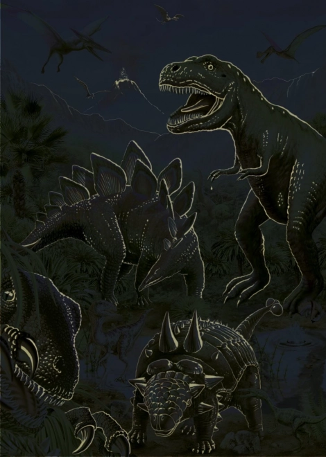Puzzle lumineux monde des dinosaures 100 pièces XL