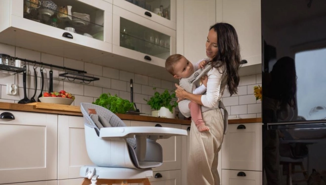 Porte-bébé ergonomique MoMi COLLET gris