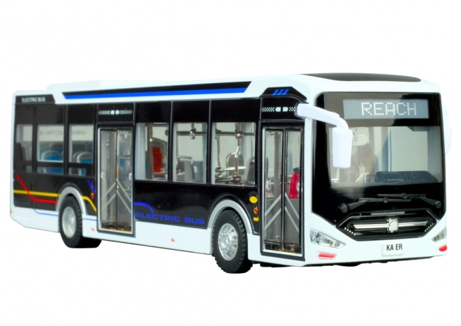 Autobus urbain électrique 1:42 Métallique lumière blanche