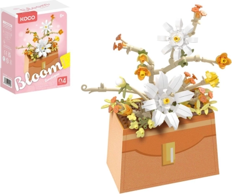 Mini jeu de construction KOCO fleur dans un sac, 232 pièces