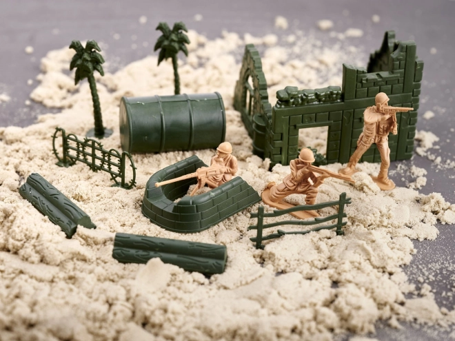 Ensemble de figurines de soldats + base militaire 114 pièces