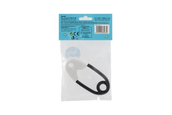 Hochets broche plastique 12cm blanc-noir 12x19cm en sachet 0+
