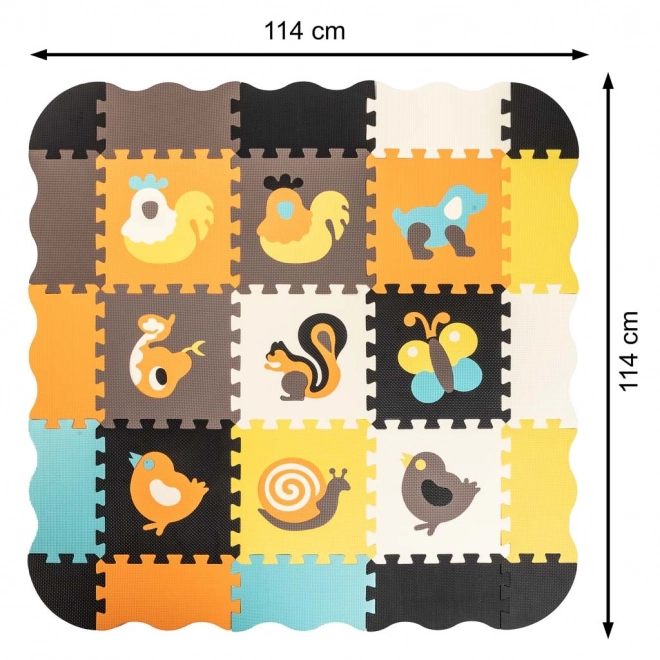 Puzzle en mousse coloré avec animaux et enclos - 25 pièces
