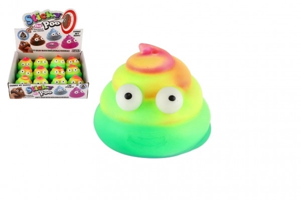 Boule de caca antistress slime à presser 7cm en sachet 12 pièces en boîte