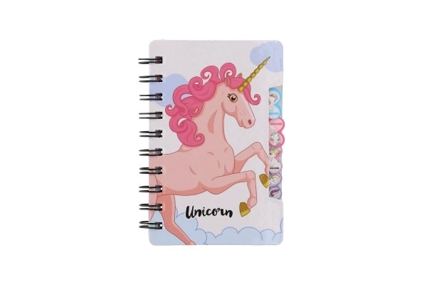 Bloc-notes avec motif de licorne