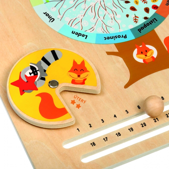 Lucy & Leo Calendrier de la Nature - Planche éducative en bois