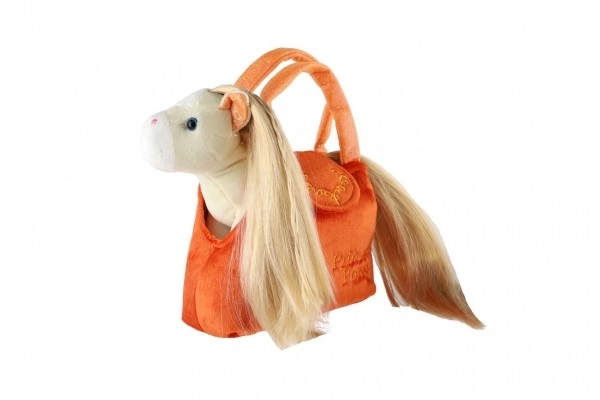 Licorne dans un sac à main - orange 18 cm