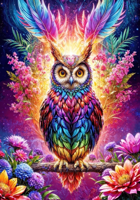 Profitez du puzzle Chouette Néon 3000 pièces