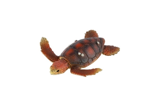 Tortue caouanne en plastique 8 cm dans un sac