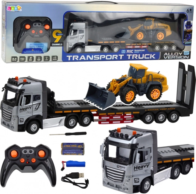 Camion télécommandé avec pelleteuse