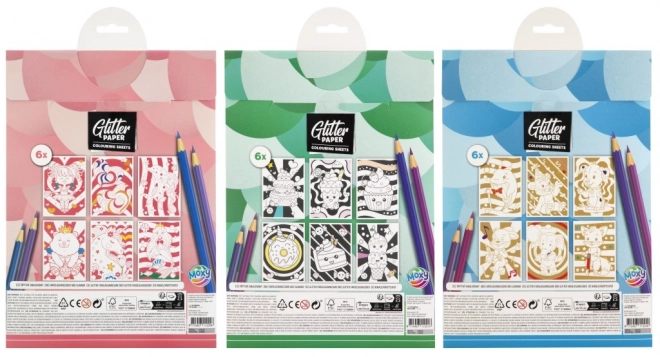 Livres à colorier brillants taille A4
