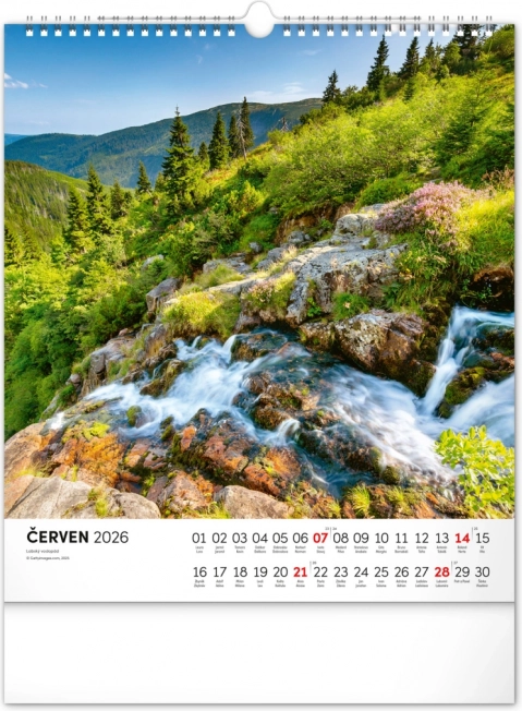 Calendrier mural Krkonoše 2026